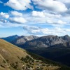 Mountain tops in the sunlight