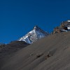 Snowcapped mount peaking out