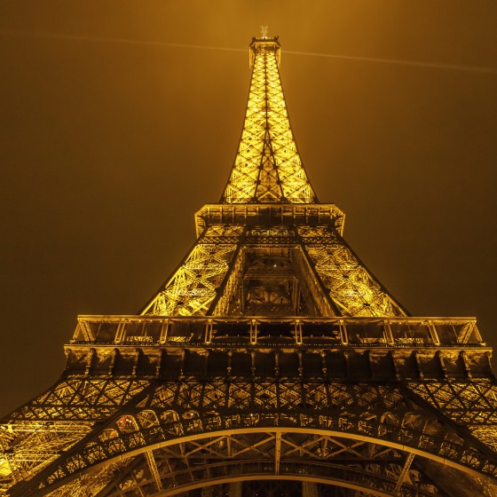 Eiffel Tower Lit Up