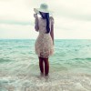 Lace dress at the beach